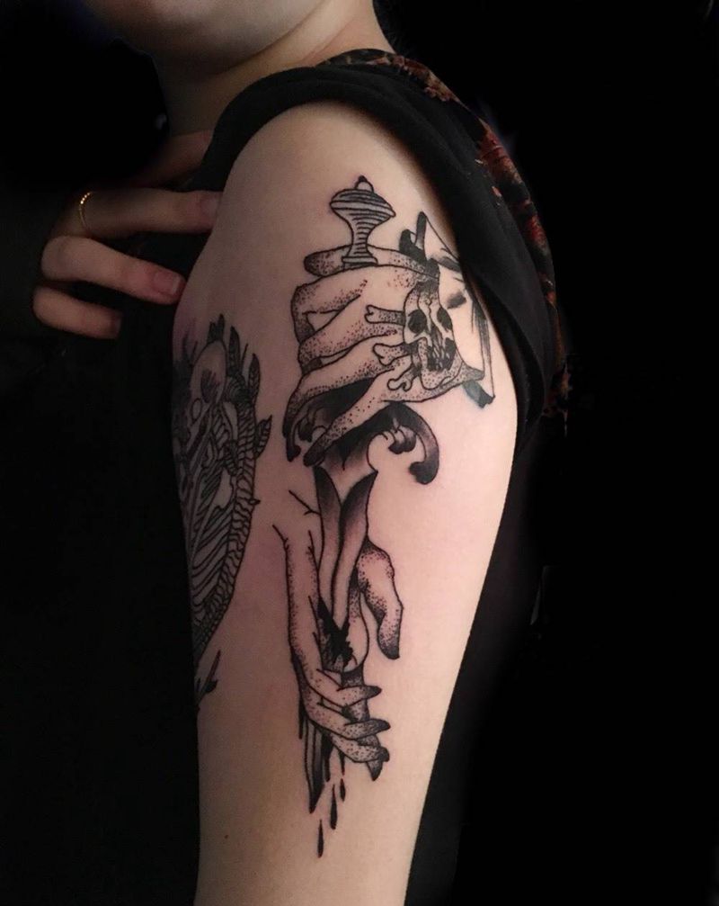 黑暗风格纹身图片