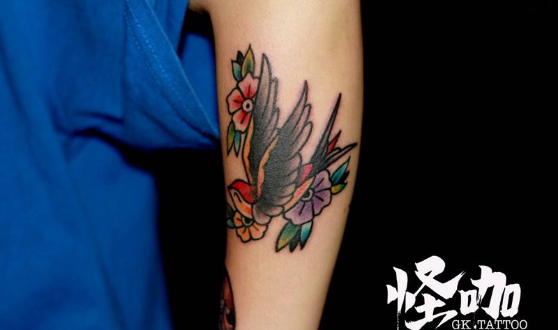 school味很浓的两个图纹身图片