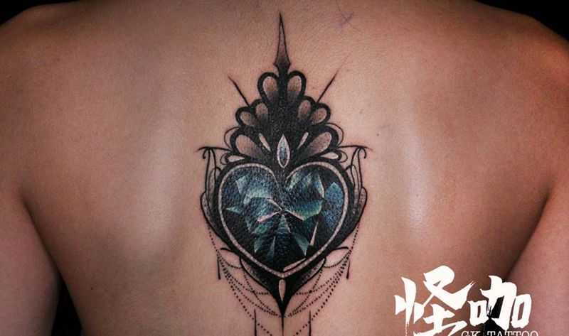 后背作品纹身图片