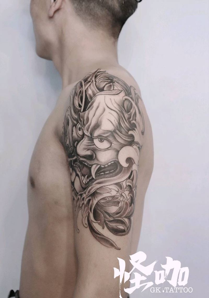 般若纹身图片_手臂新传统纹身图案