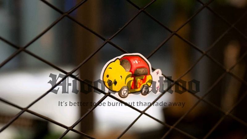 小熊维尼纹身图片_原创手稿纹身图案