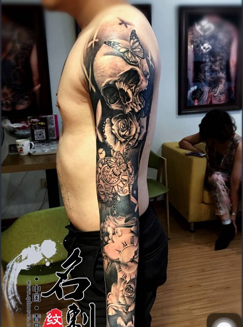 欧美花臂纹身图片