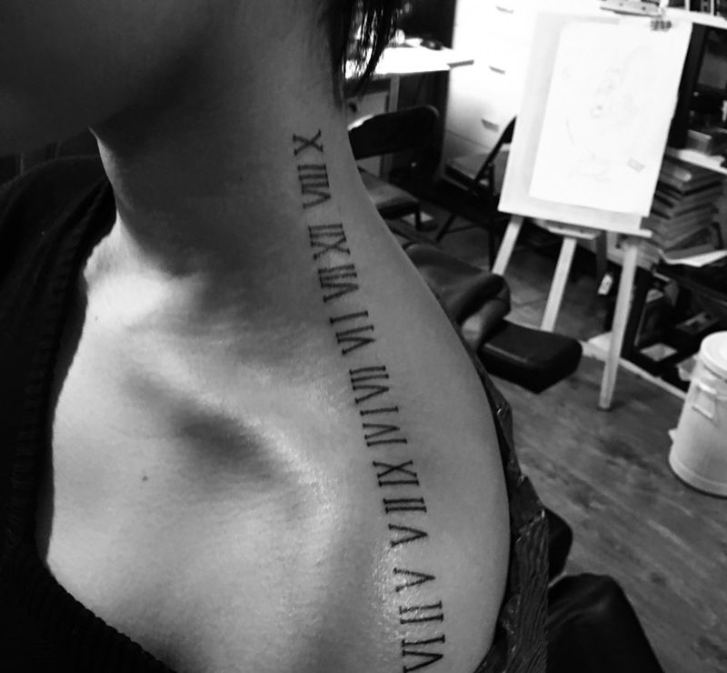 罗马数字纹身图片