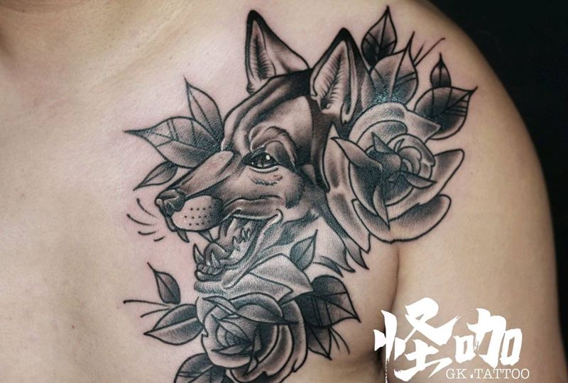 黑灰之美纹身图片