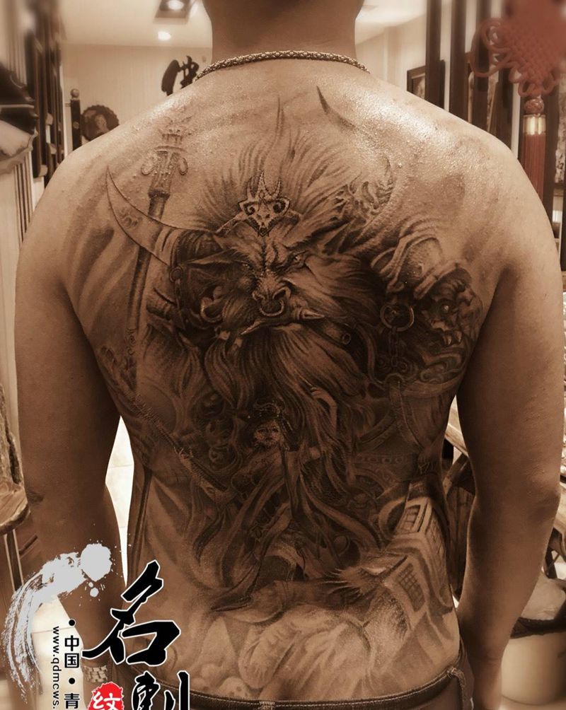 牛魔王纹身图片