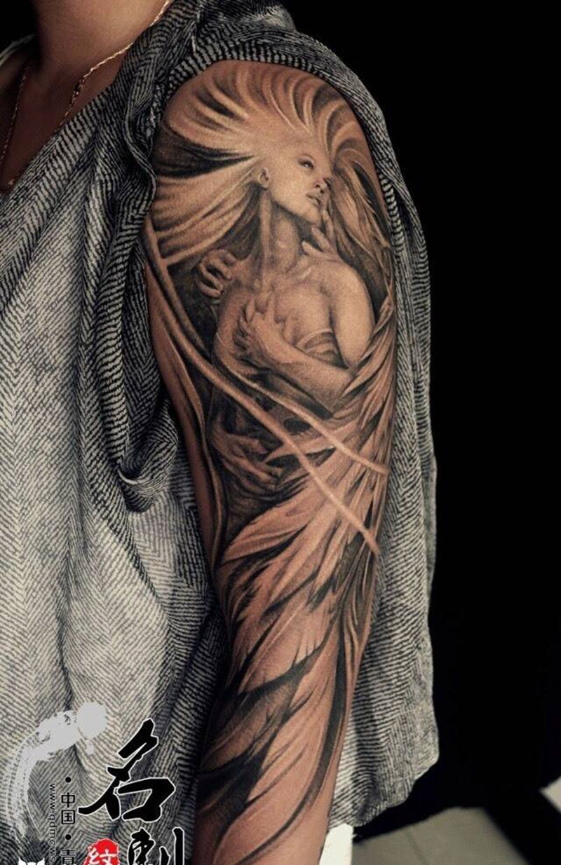 天使纹身图片