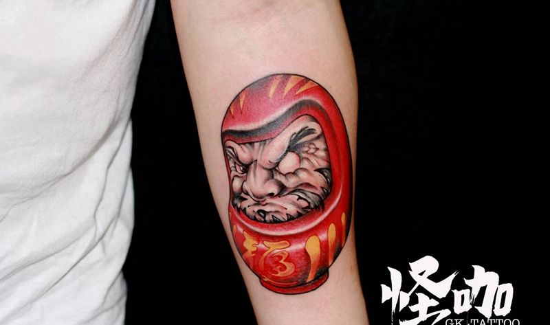 凶达摩纹身图片
