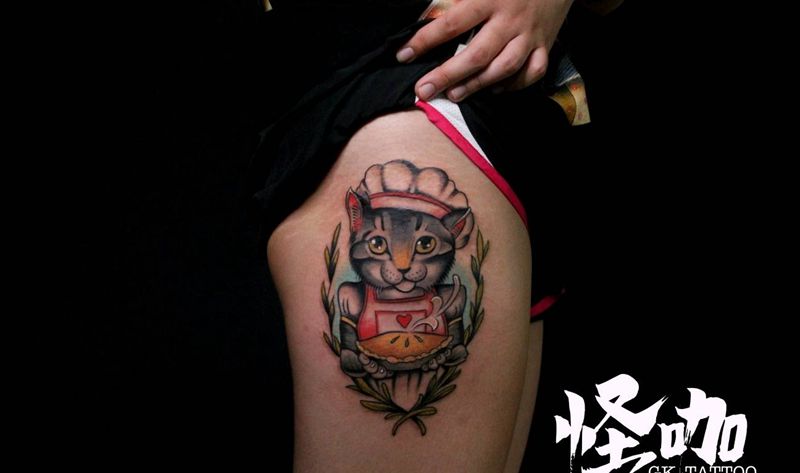 猫咪纹身图片