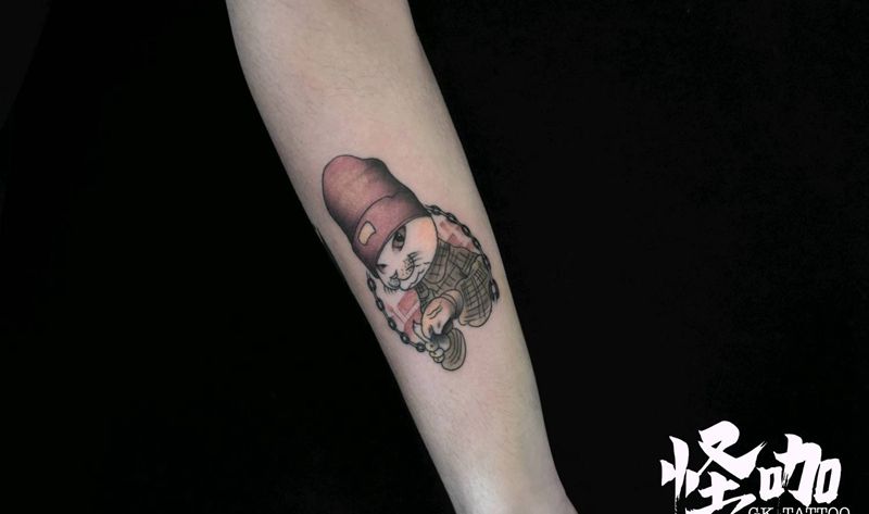 是你的喵~纹身图片_腿部手臂纹身图案