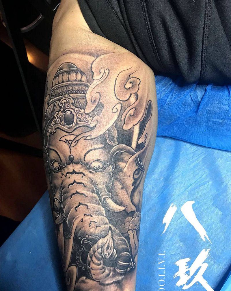象神纹身图片