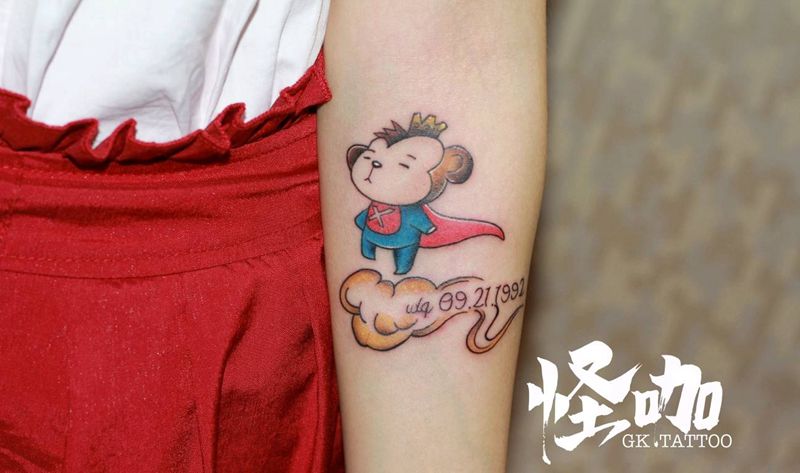 齐天大圣萌萌哒～纹身图片_手臂纹身图案