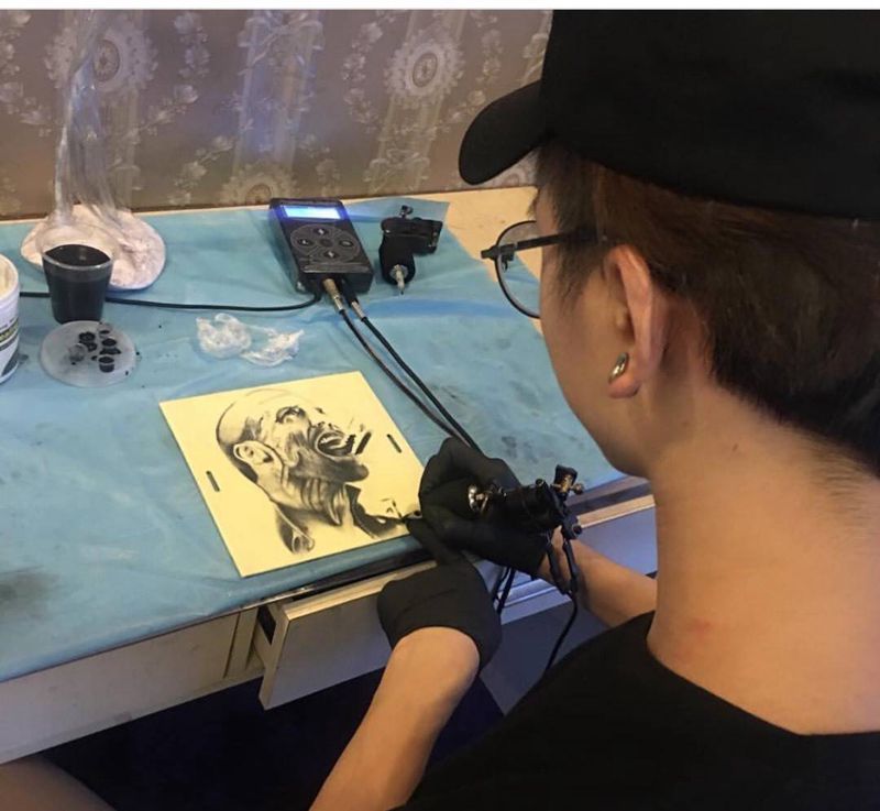 练习皮纹身图片