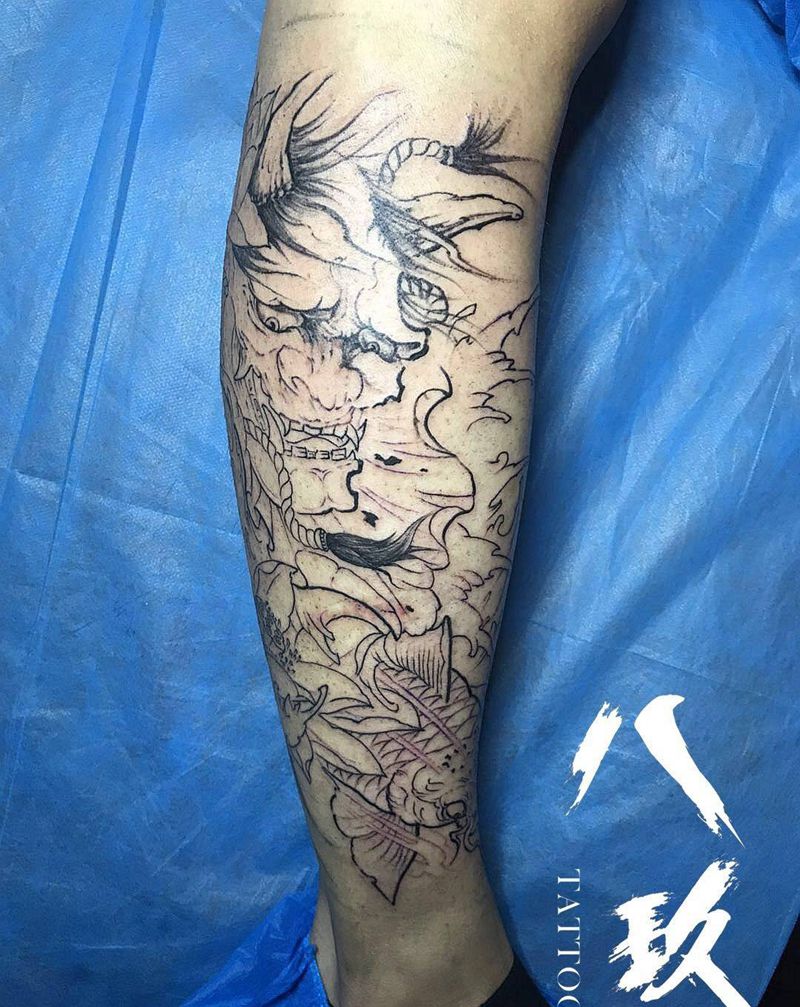 般若鲤鱼纹身图片