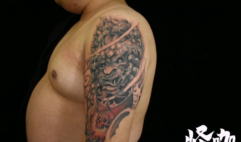 唐狮作品纹身图片