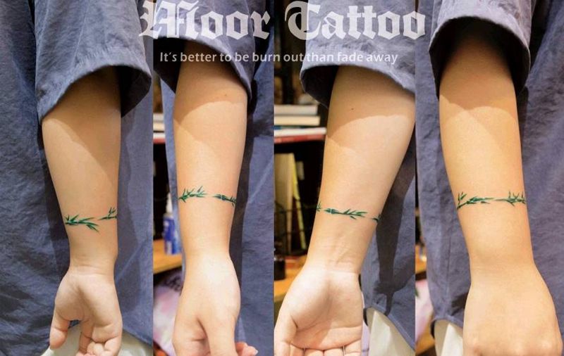 竹纹身图片_手臂原创纹身图案