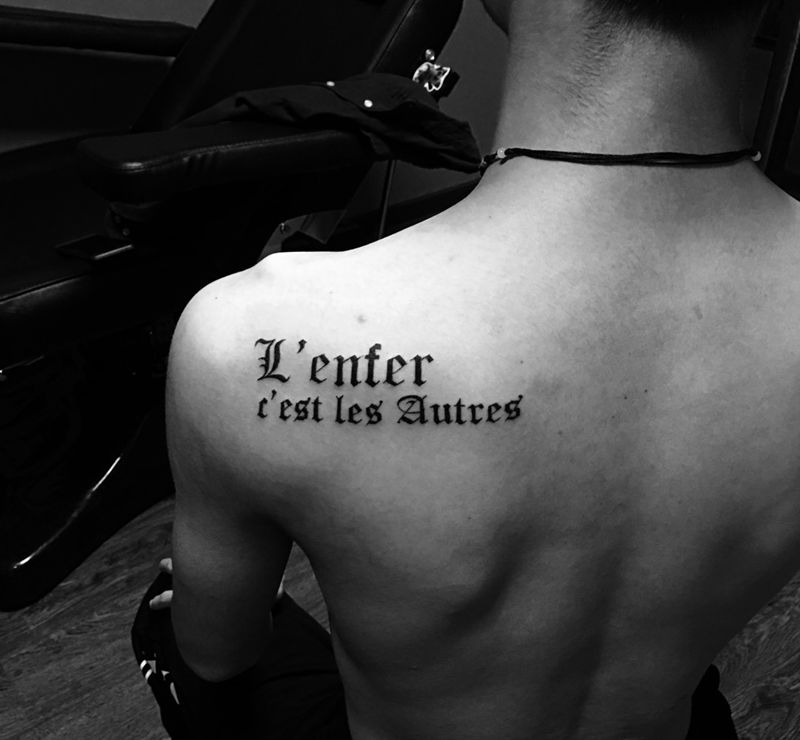 哥特字纹身图片