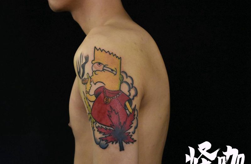 辛普森纹身图片