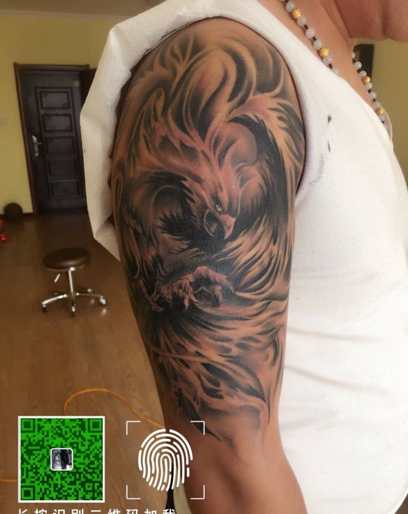 欧美凤纹身图片