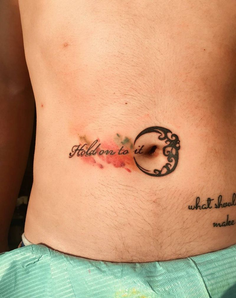 字母月亮纹身图片