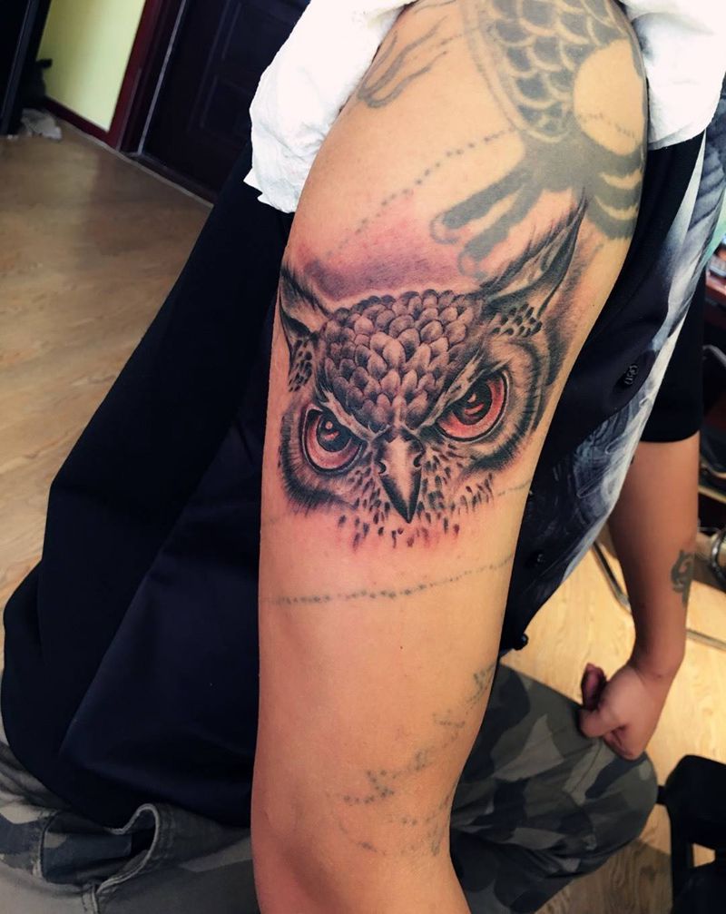 猫头鹰纹身图片