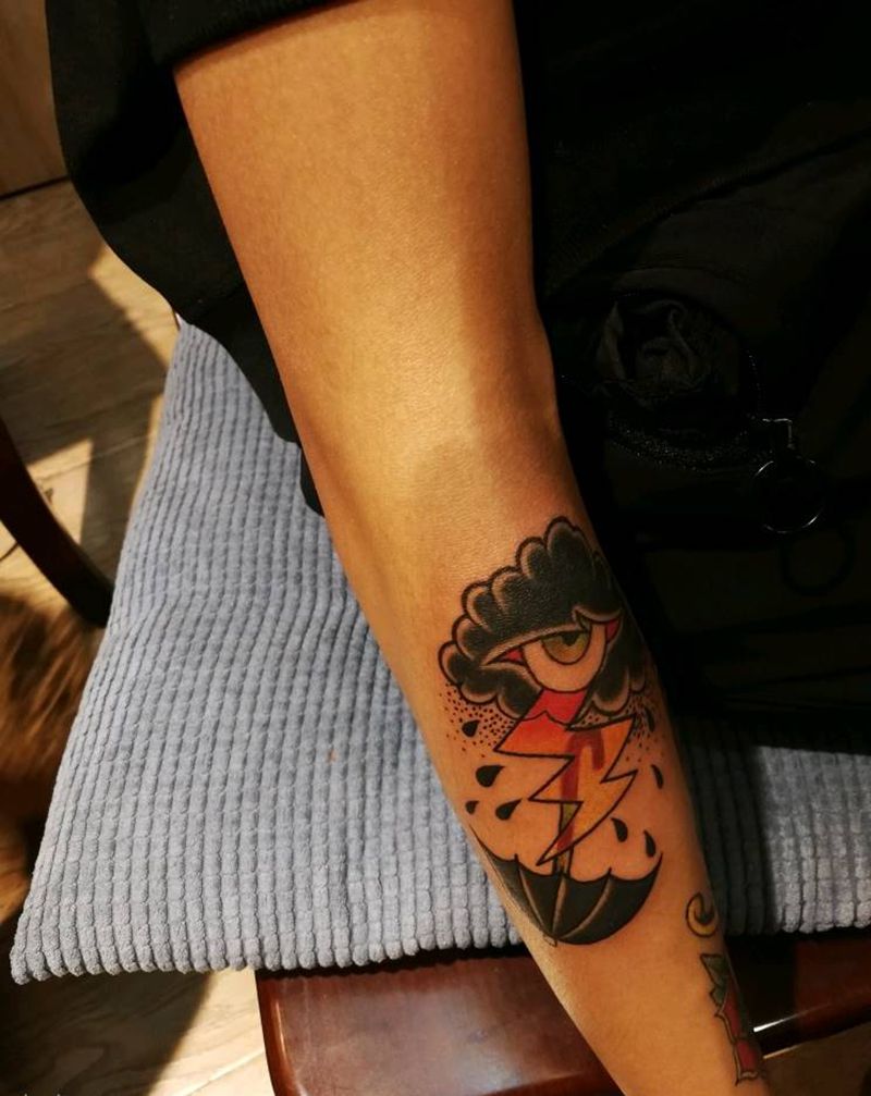 小雨伞纹身图片