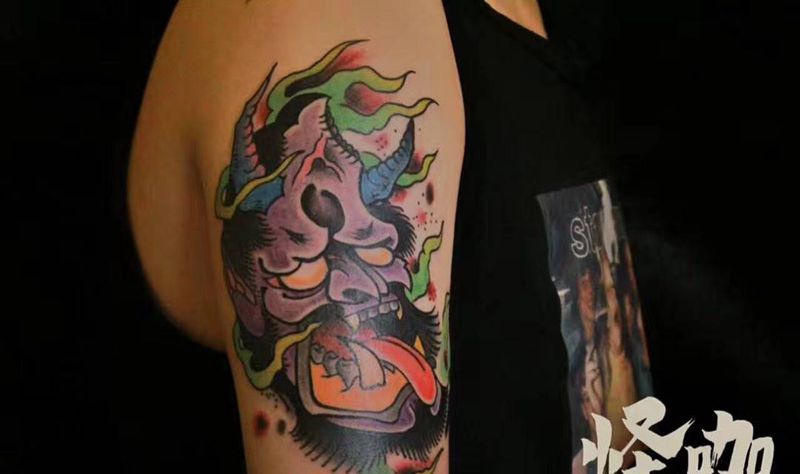 New school 般若纹身图片