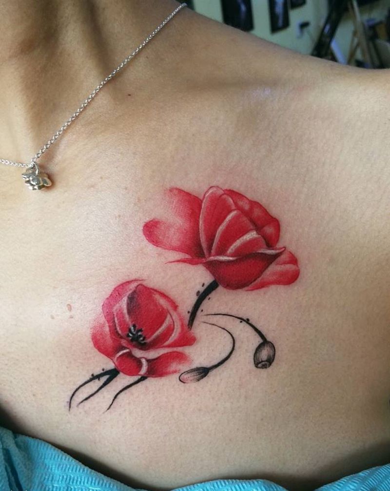 罂粟花纹身图片