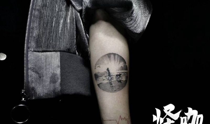 点 面线纹身图片