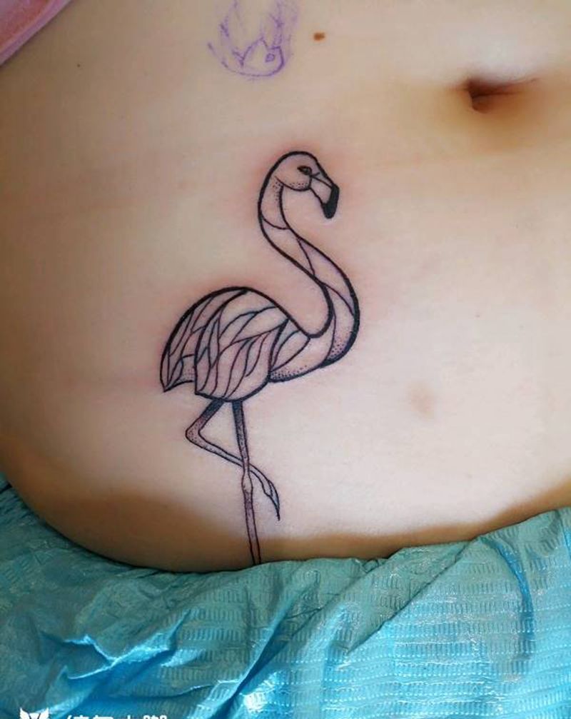 火烈鸟纹身图片