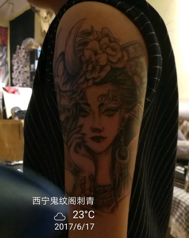 艺妓，般若纹身图片