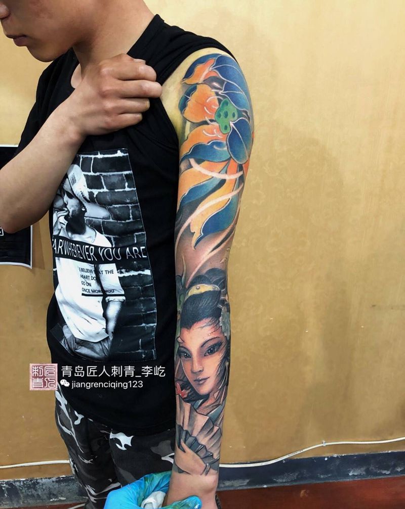 艺妓纹身图片