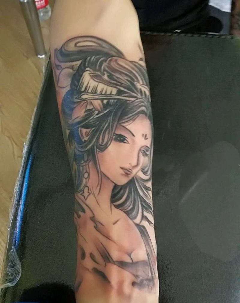 艺妓纹身图片