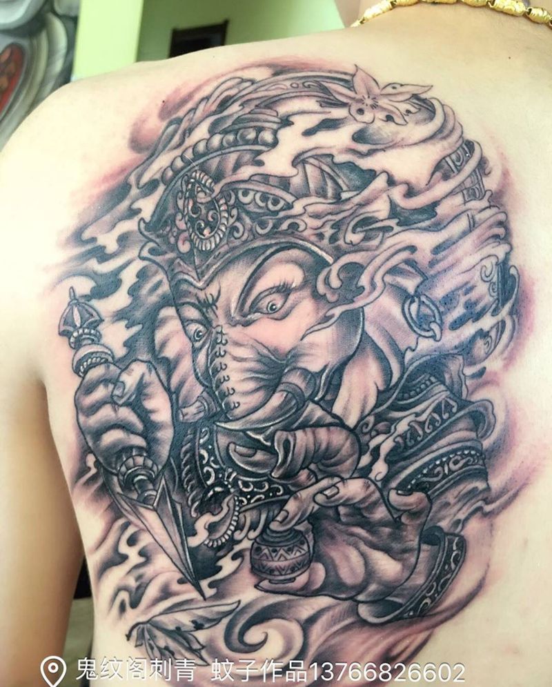 象神纹身图片
