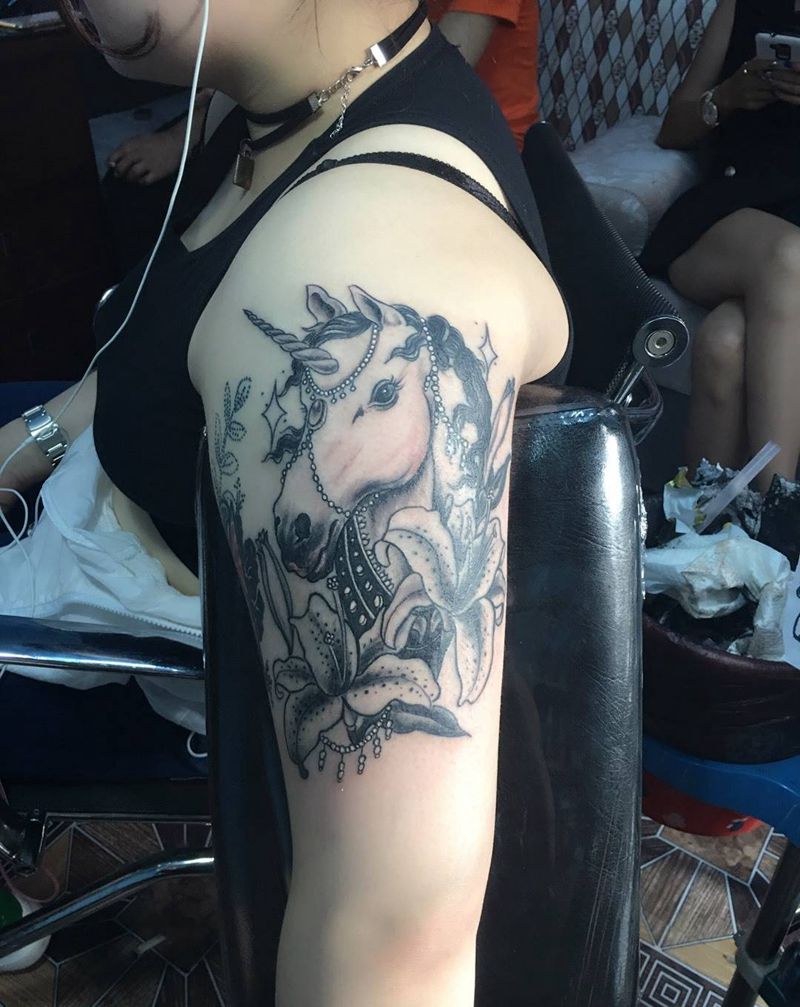 独角兽纹身图片