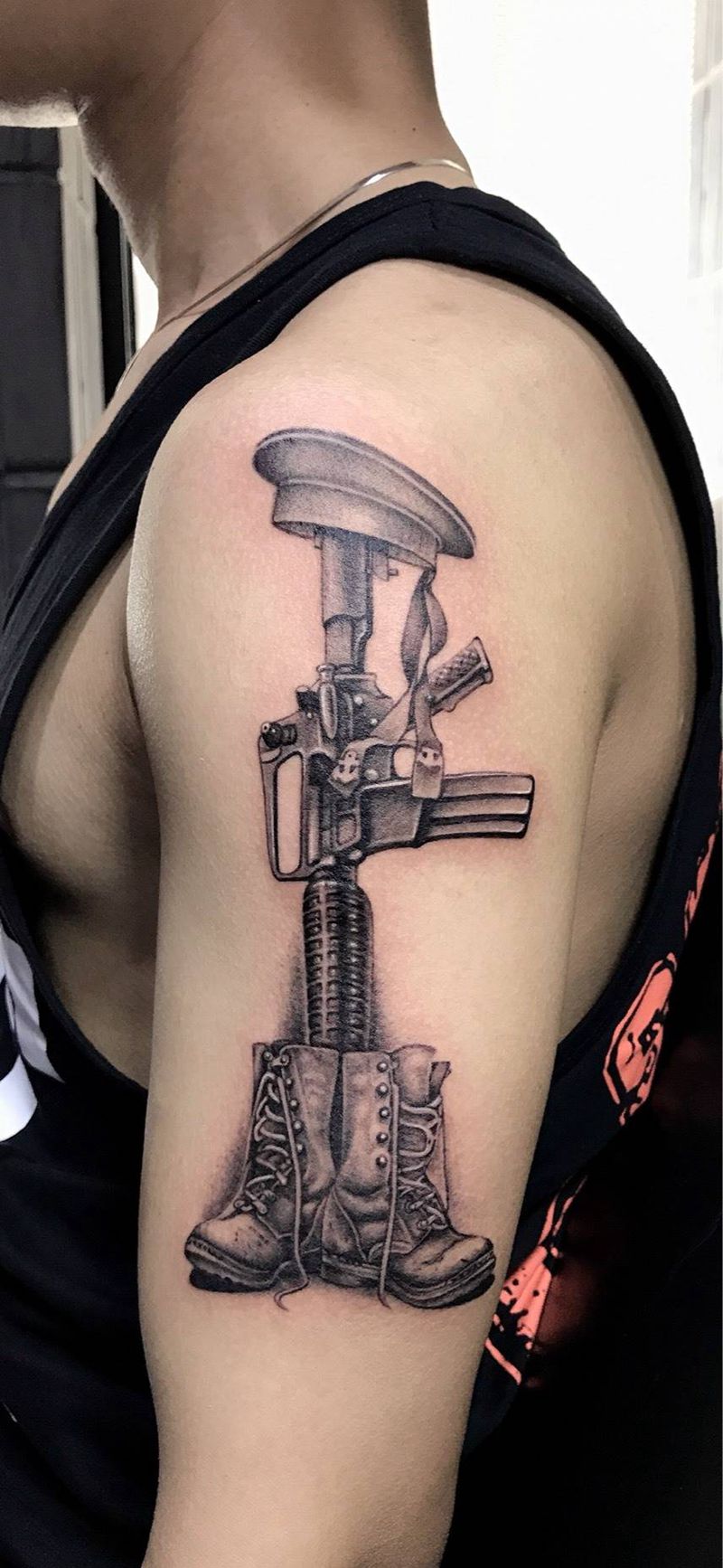 大兵纹身纹身图片_成品原创欧美手臂静物图腾纹身图案