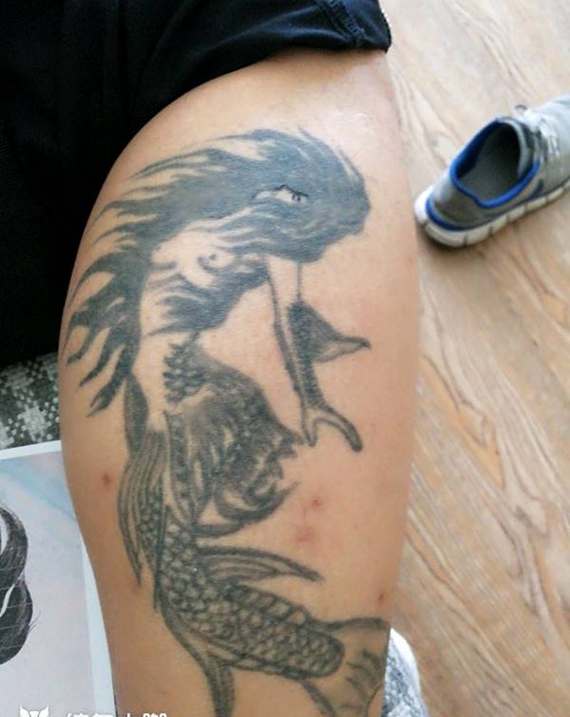 修改美人鱼纹身图片