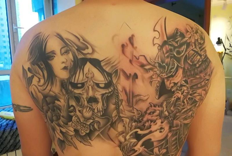 武士纹身图片