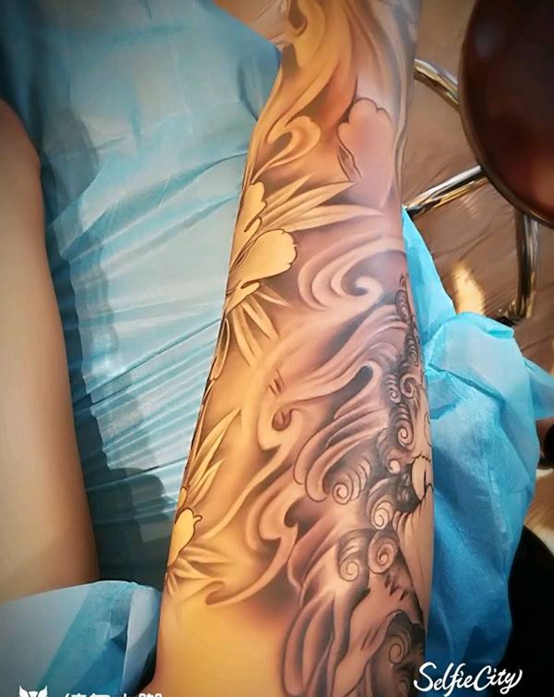 未完成纹身图片