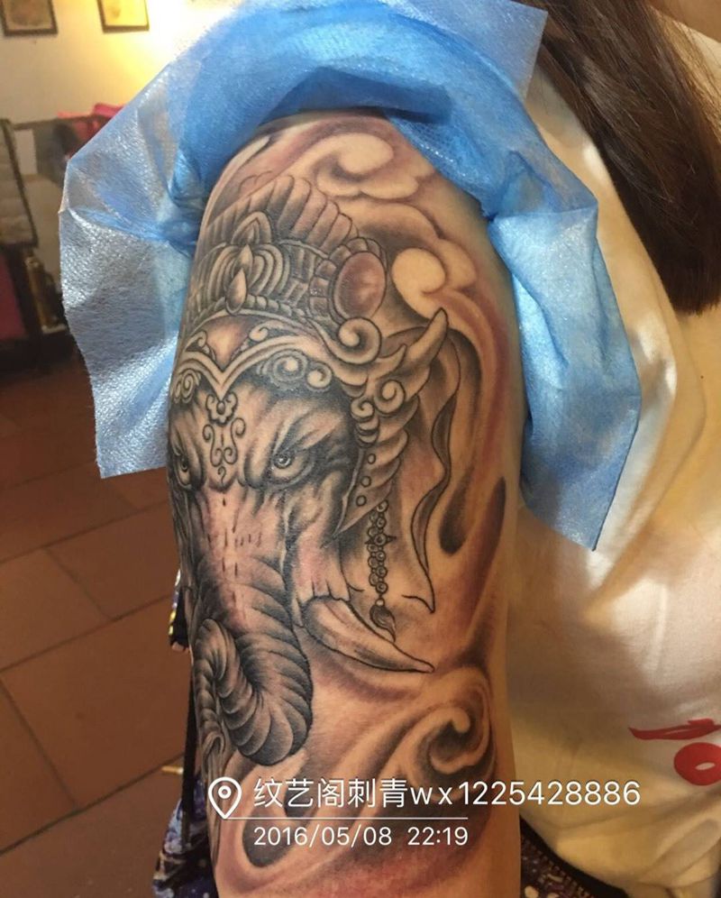 象神纹身图片