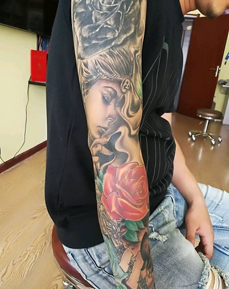 欧美花臂纹身图片