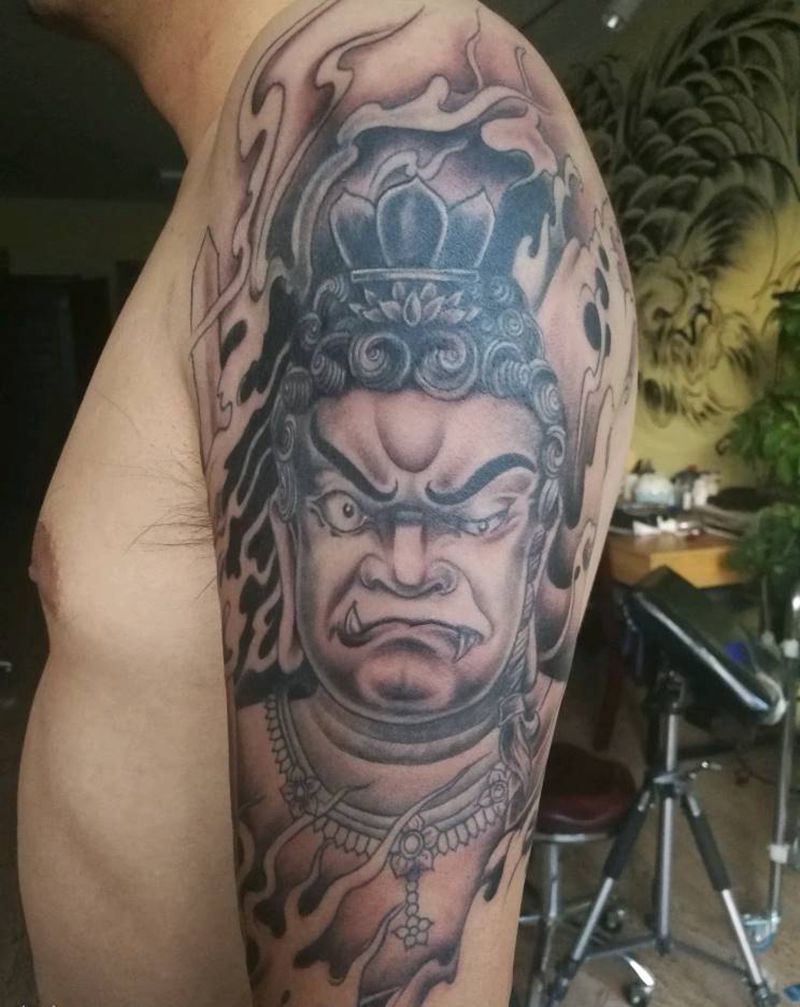 不动明王纹身图片