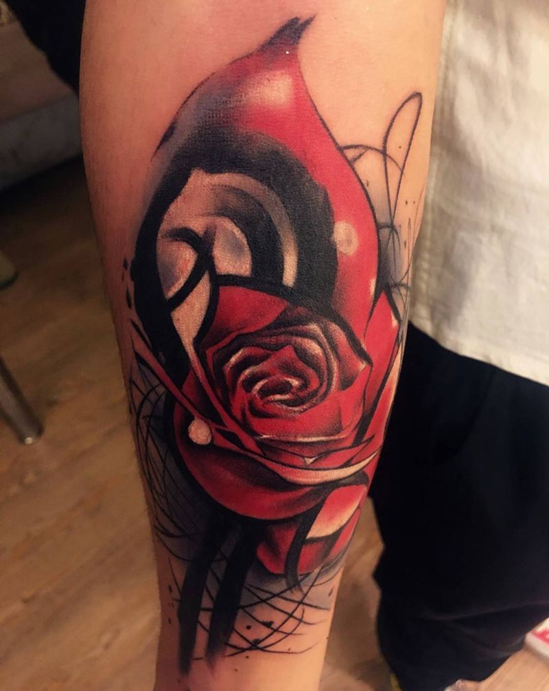 花纹身图片_手臂成品欧美植物纹身图案