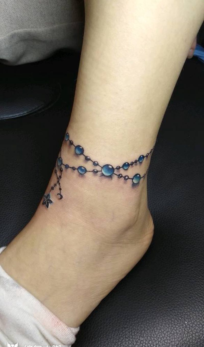 脚饰脚链纹身纹身图片