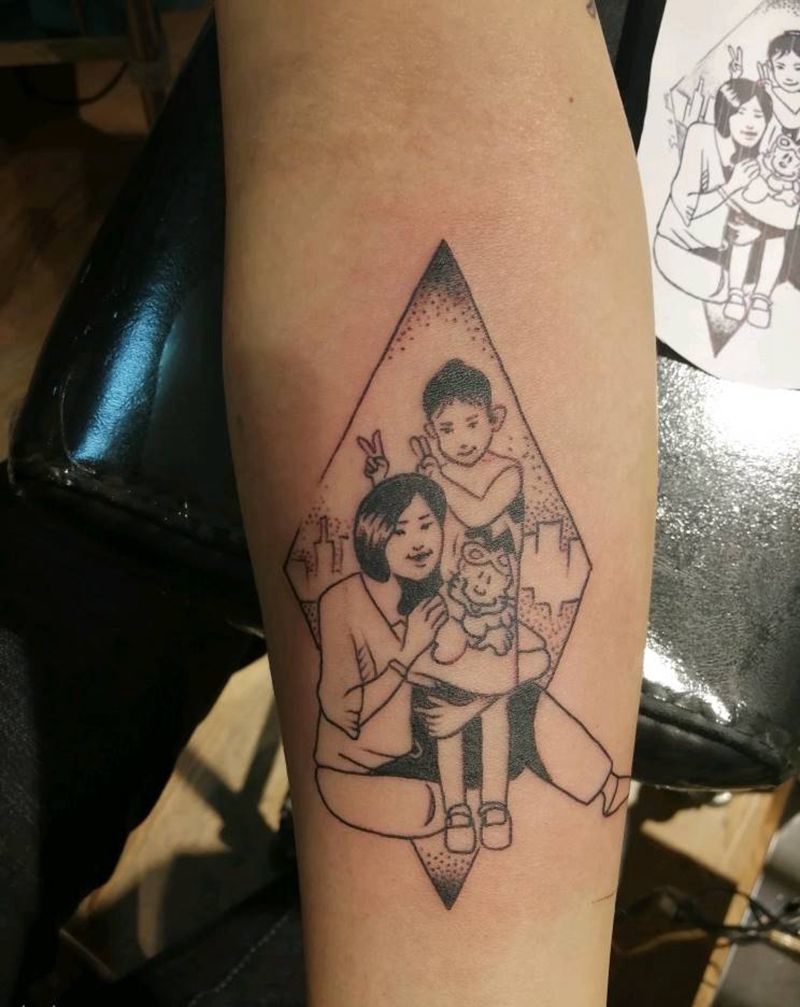 母女情深纹身图片