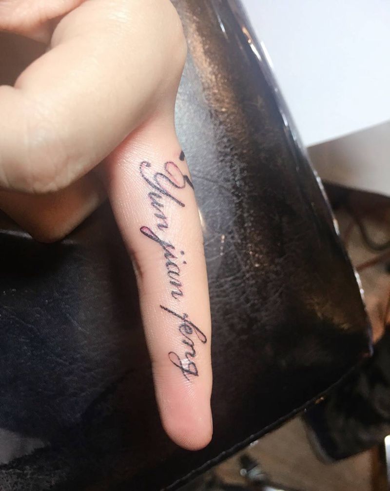 英文纹身图片_成品手部字符纹身图案