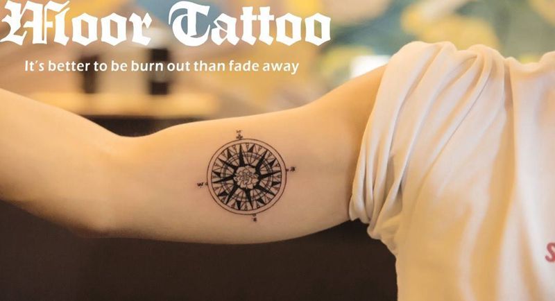 图腾罗盘纹身图片