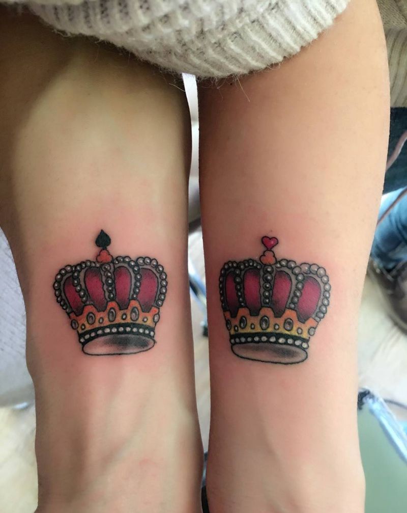 情侣皇冠纹身图片