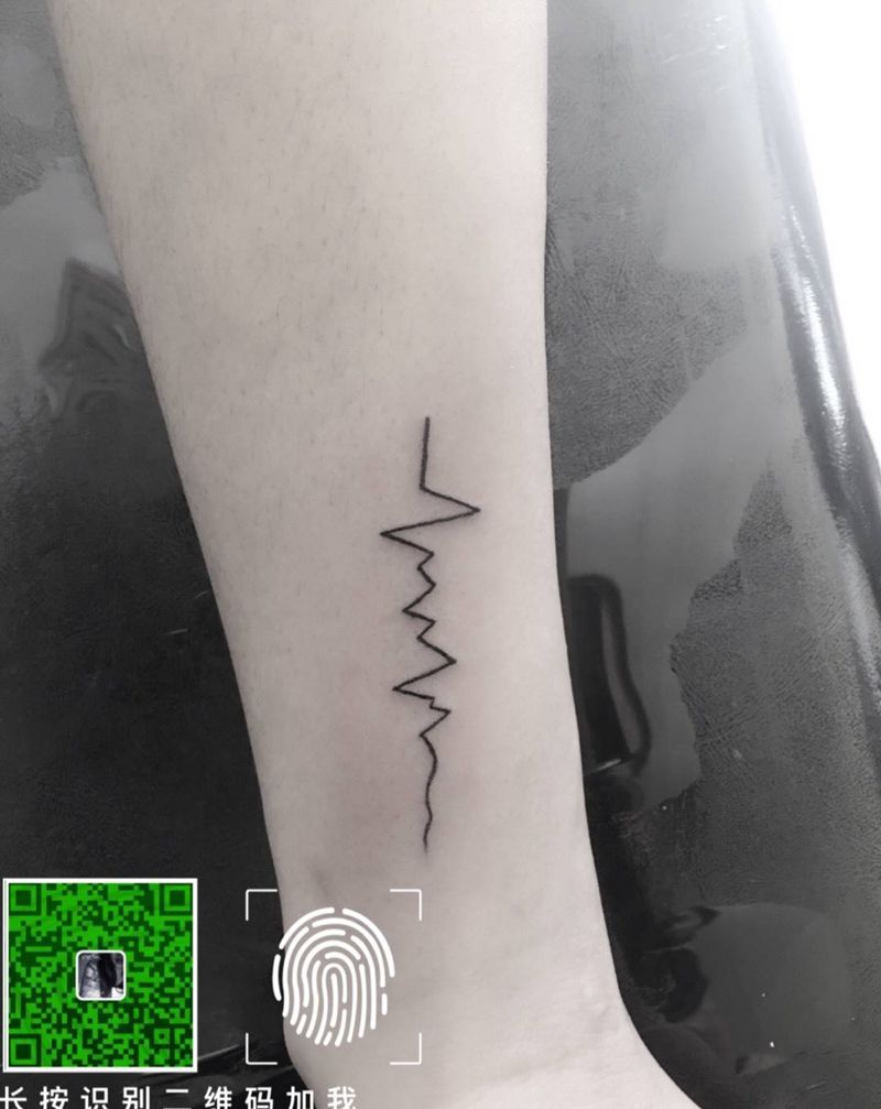 心电图纹身图片