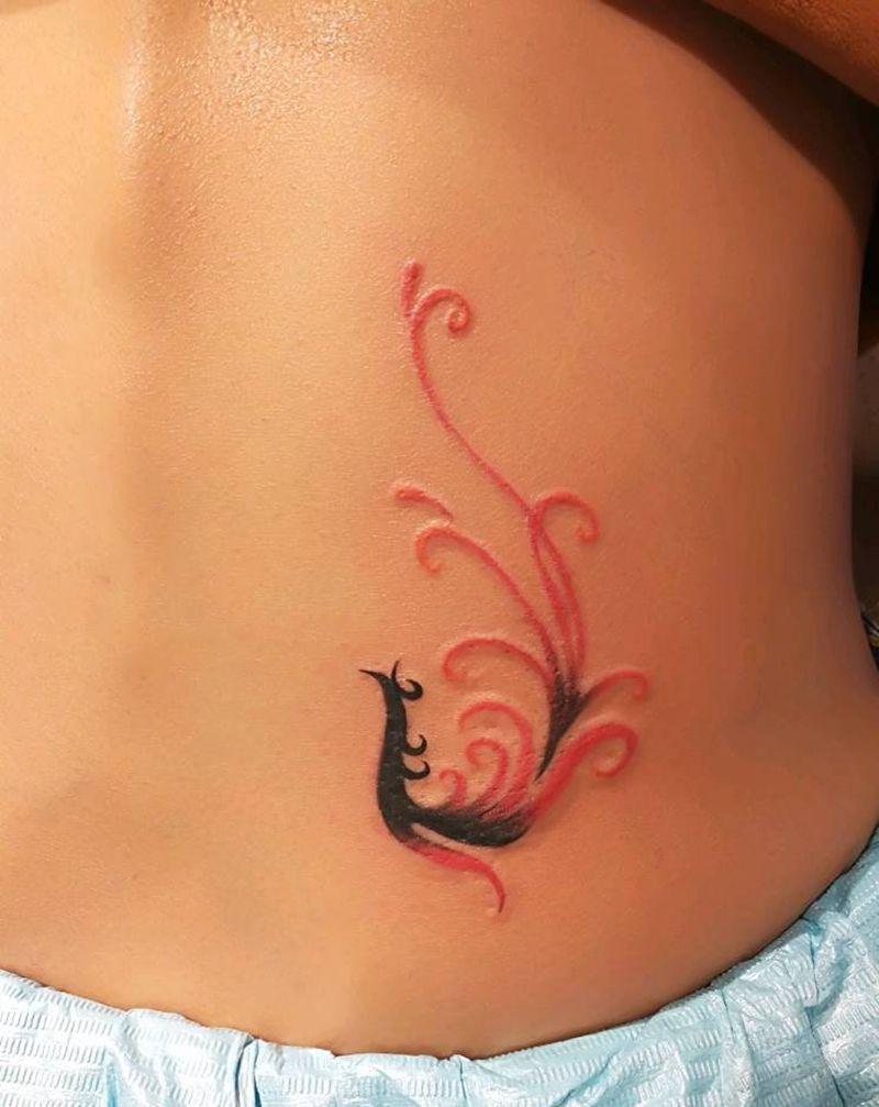 小凤凰纹身图片