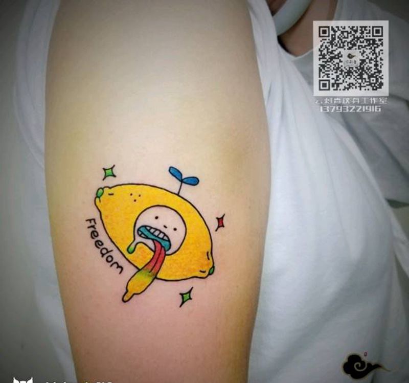 小可爱纹身图片_手臂Old School卡通纹身图案